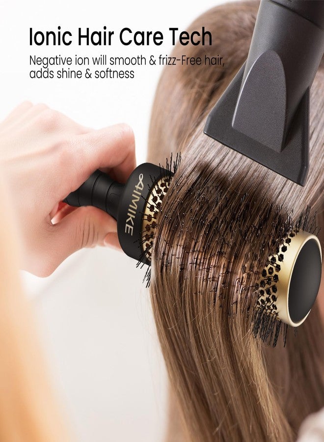 AIMIKE Round Brush for Blow Out, Medium Round Hair Brush with Nano Thermal Ceramic Tech, Quick Blow Drying & Styling, Volumizing Blowout Brushes for Women Medium Hair, 1.7 in Barrel (Not-electric) - Image 4